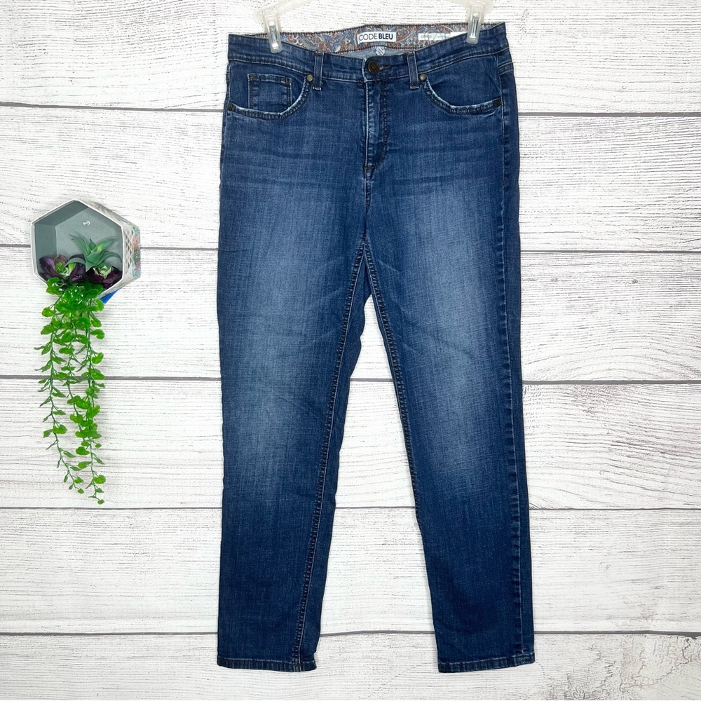 Code Bleu Gracie Boyfriend Jeans Size 10 Medium Wash Blue Jeans